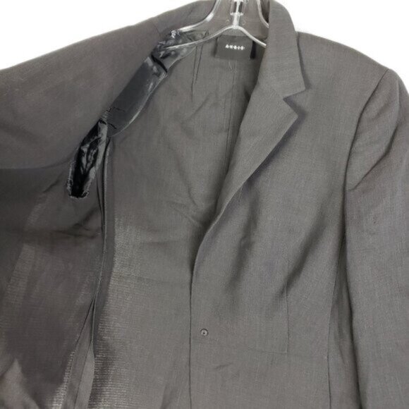 AKRIS 100% Wool Blazer Dark Gray Snap Button Jacket size 10 Career Minimalist - Picture 5 of 16
